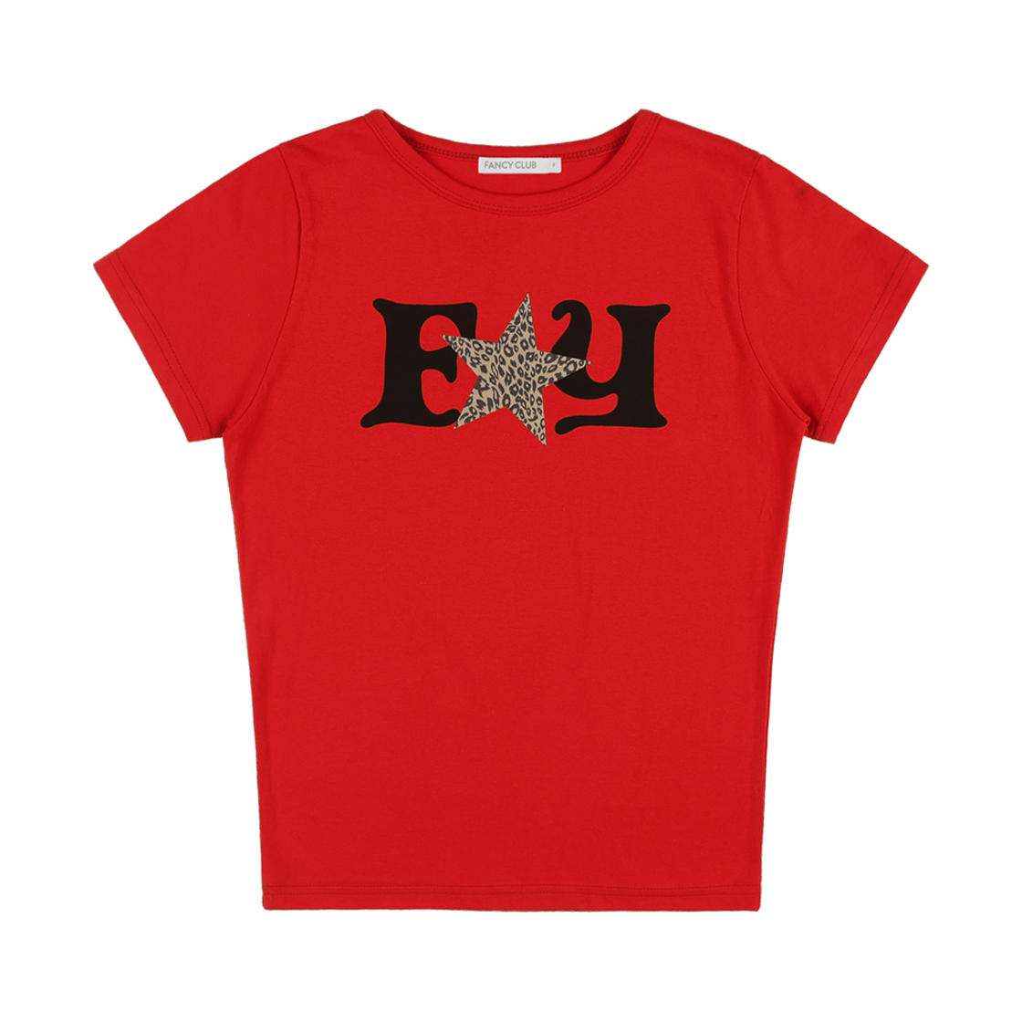 팬시클럽 FY 레오파드 티 레드