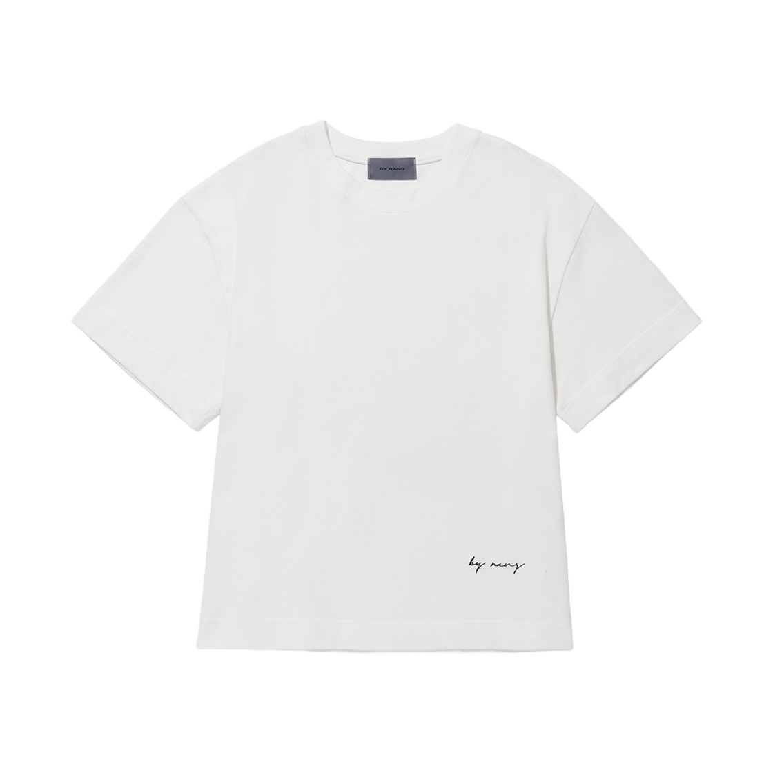 바이랑 코튼 로고 라운드 티셔츠 아이보리(BY RANG Cotton Logo Round T-Shirt Ivory) - 1