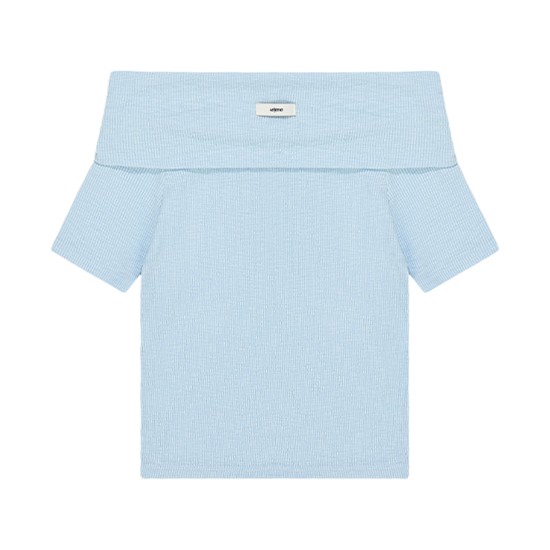 lr_038 Leterie Off-Shoulder Rabel T-shirt Blue