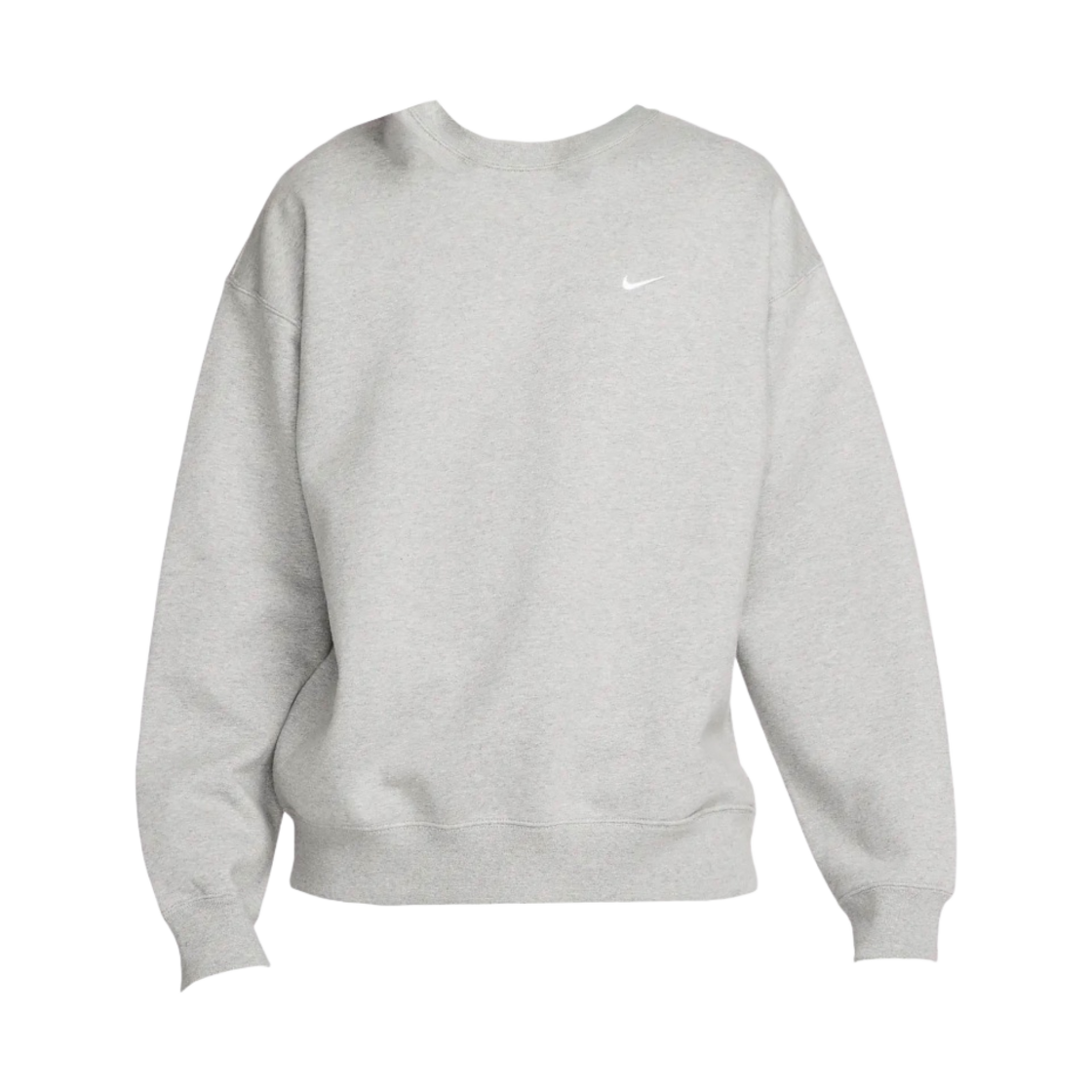 DX1362-063 Nike Solo Swoosh Fleece Crew Dark Grey Heather - Asia