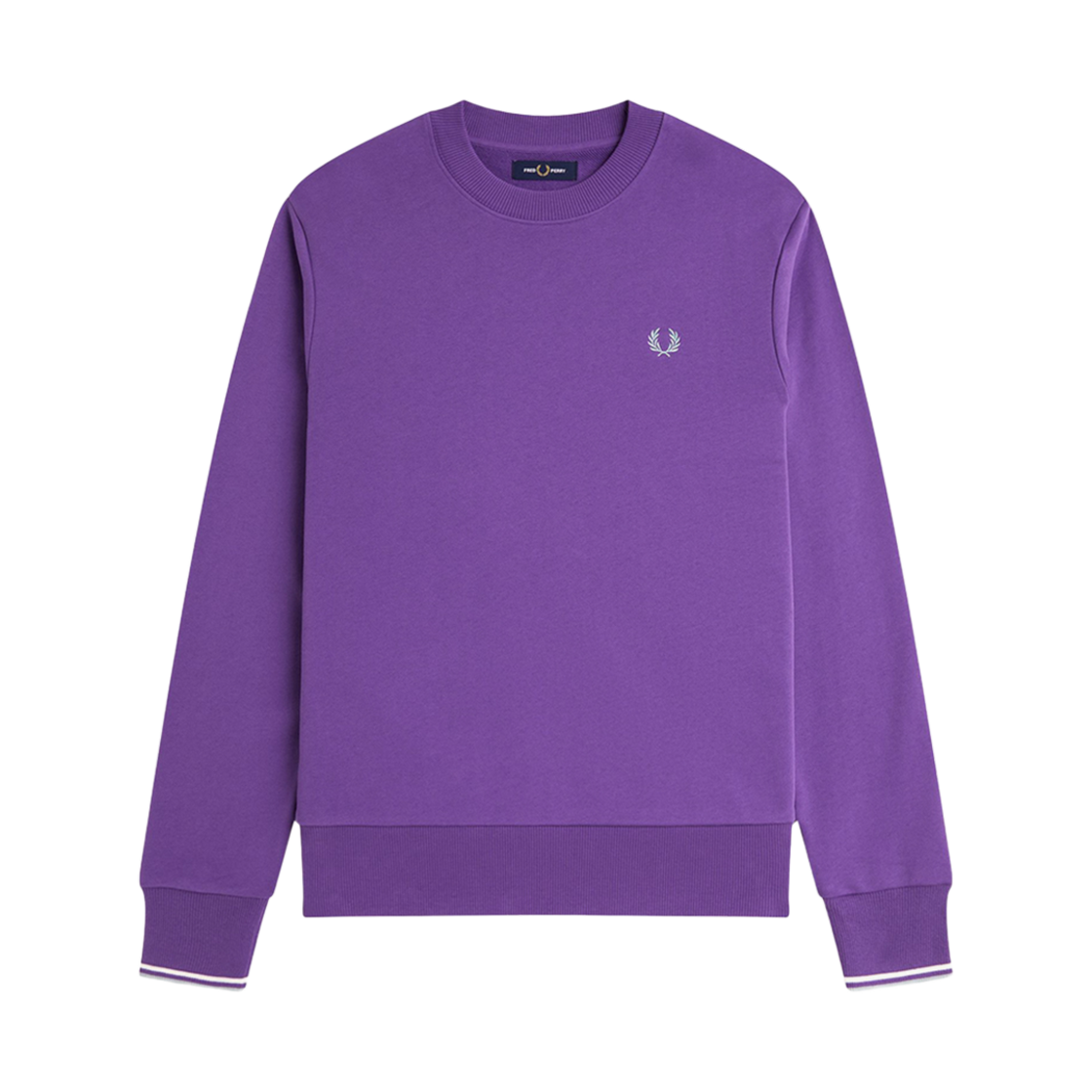 AFPM2437535-W95 Fred Perry Crew Neck Sweatshirt Amethyst/Ecru/Silver Blue