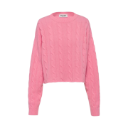 (W) Miu Miu Crewneck Cashmere Sweater Pink