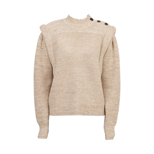 (W) Isabel Marant Meerya Crewneck Knitted Jumper Beige - 22FW