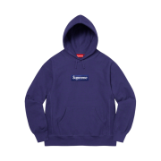 Supreme Box Logo Hooded Sweatshirt Washed Navy - 21FW