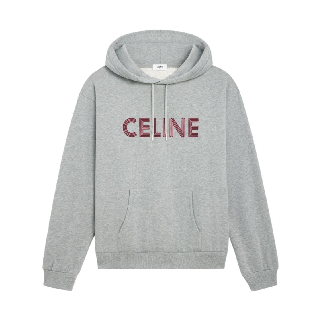 셀린느 코튼 플리스 루즈 후드 그레이 멜란지(Celine Loose Hoodie in Cotton Fleece Grey Melange)