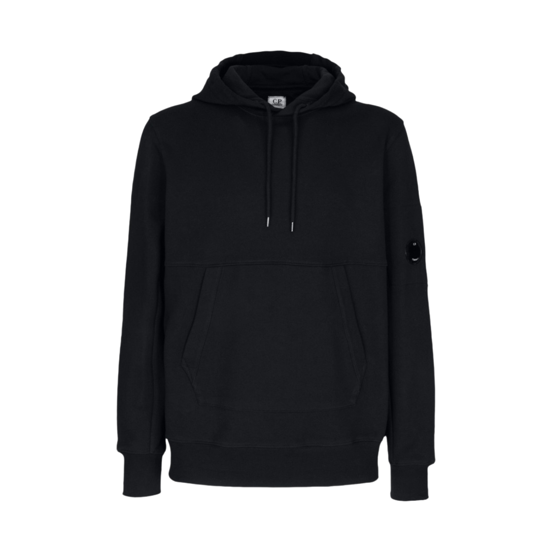 13CMSS023A005086W999 C.P. Company Diagonal Raised Fleece Hoodie Black - 22FW