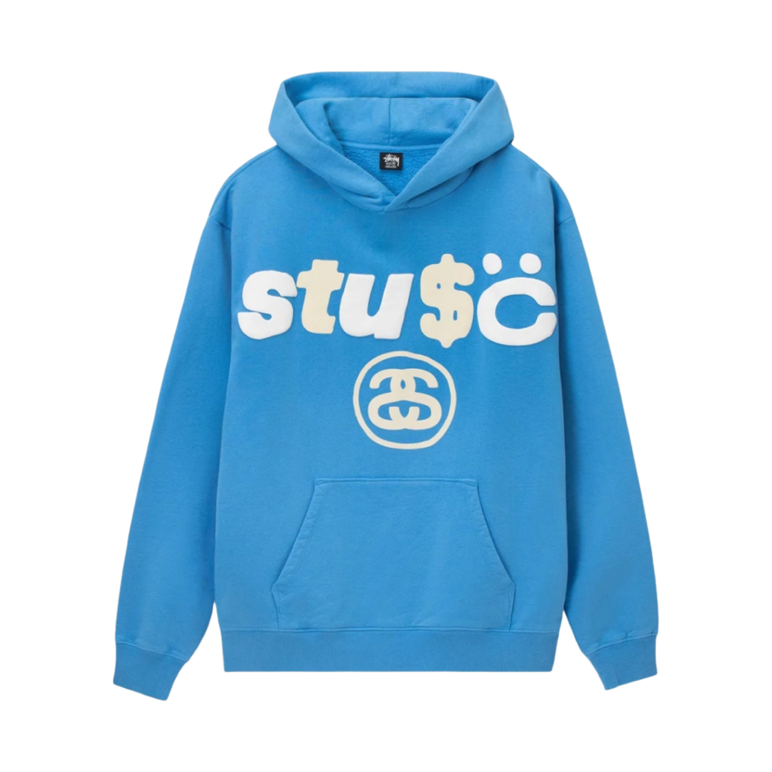 스투시 x CPFM 8볼 피그먼트 다이드 후드 블루(Stussy x Cactus Plant Flea Market 8 Ball Pigment Dyed Hoodie Blue)