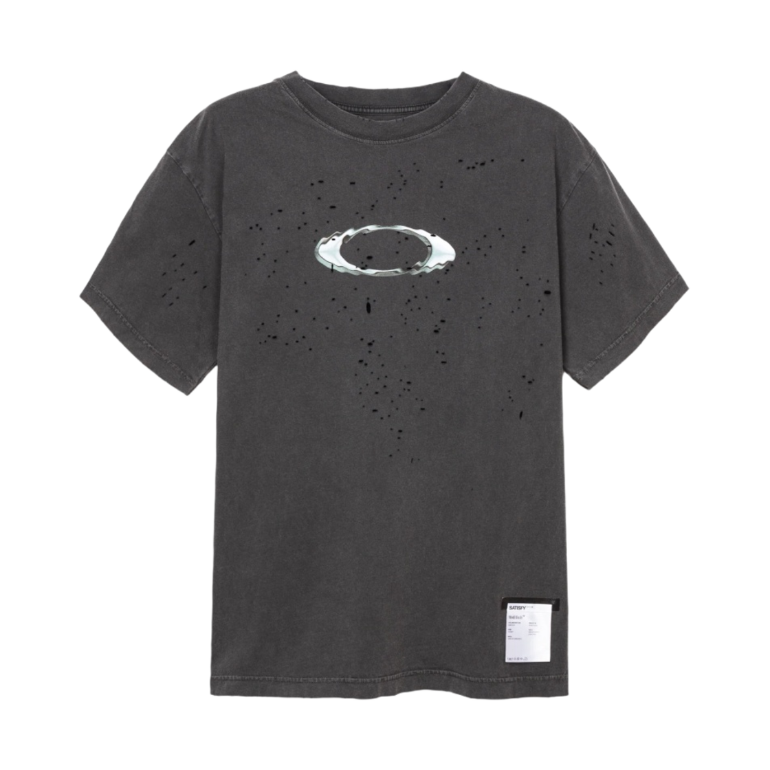오클리 x 새티스파이 모스테크 티셔츠 에이지드 블랙(Oakley x Satisfy Mothtech T-Shirt Aged Black)