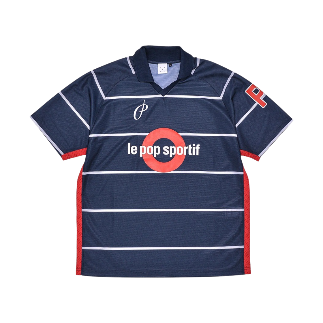 팝 트레이딩 컴퍼니 스트라이프 스포티프 숏슬리브 티셔츠 네이비(Pop Trading Company Striped Sportif Shortsleeve T-Shirt Navy)