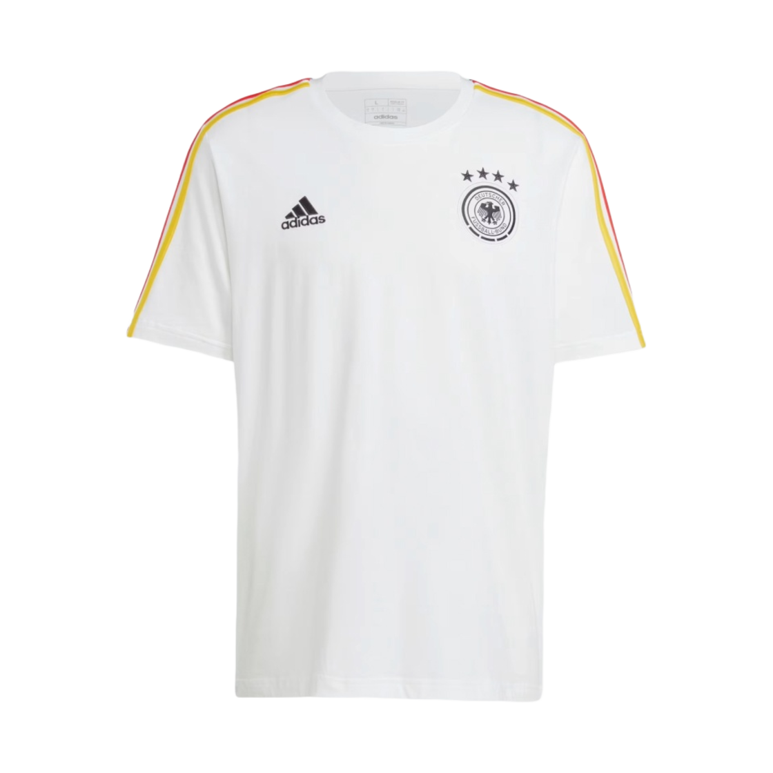 아디다스 독일 DNA 삼선 티셔츠 화이트 - KR 사이즈