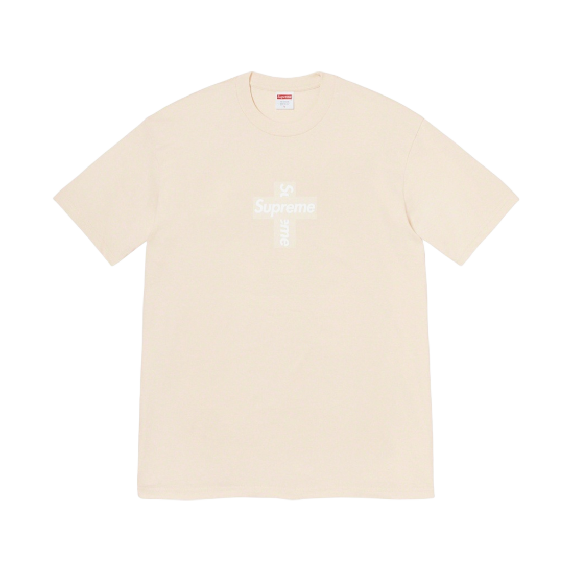 슈프림 크로스 박스로고 티셔츠 내츄럴 - 20FW