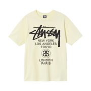 Stussy World Tour T-Shirt Pale Yellow 2021