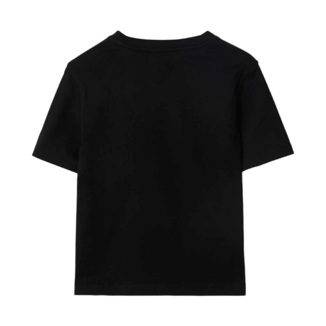 (키즈) 버버리 체크 라벨 코튼 티셔츠 블랙((Kids) Burberry Check Label Cotton T-Shirt Black) - 2