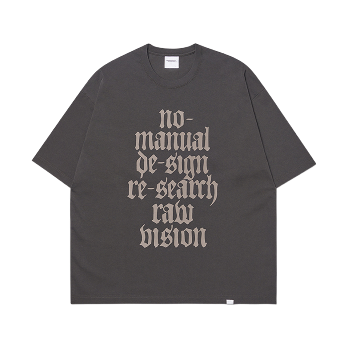 노매뉴얼 로우 비전 티셔츠 차콜