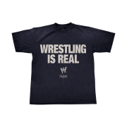 Travis Scott Cactus Jack x WWE Wrestling Is Real T-Shirt Black