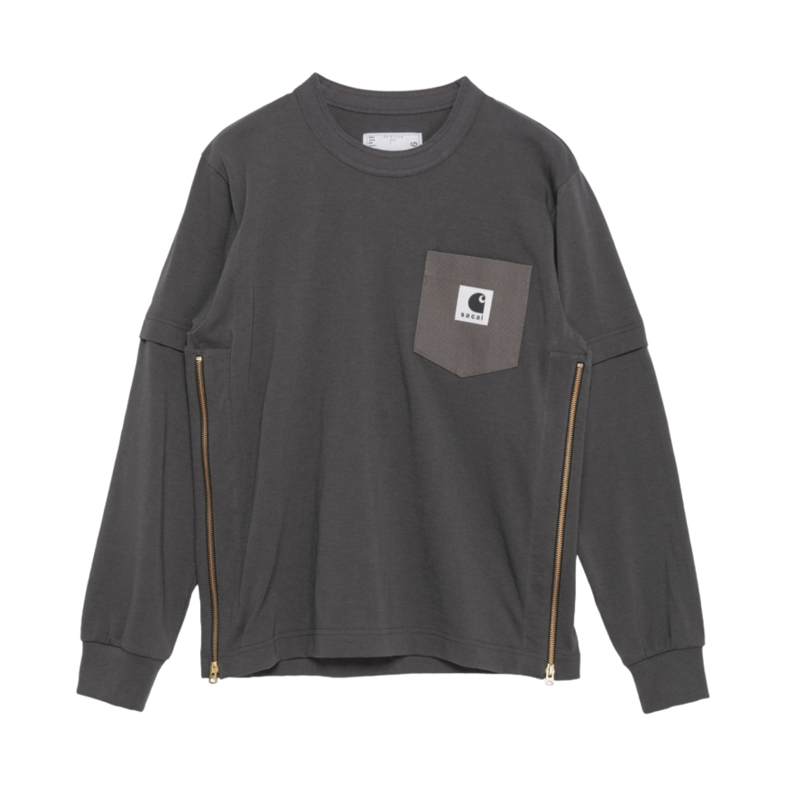 사카이 x 칼하트 WIP 롱슬리브 티셔츠 그레이(Sacai x Carhartt WIP L/S T-Shirt Gray)