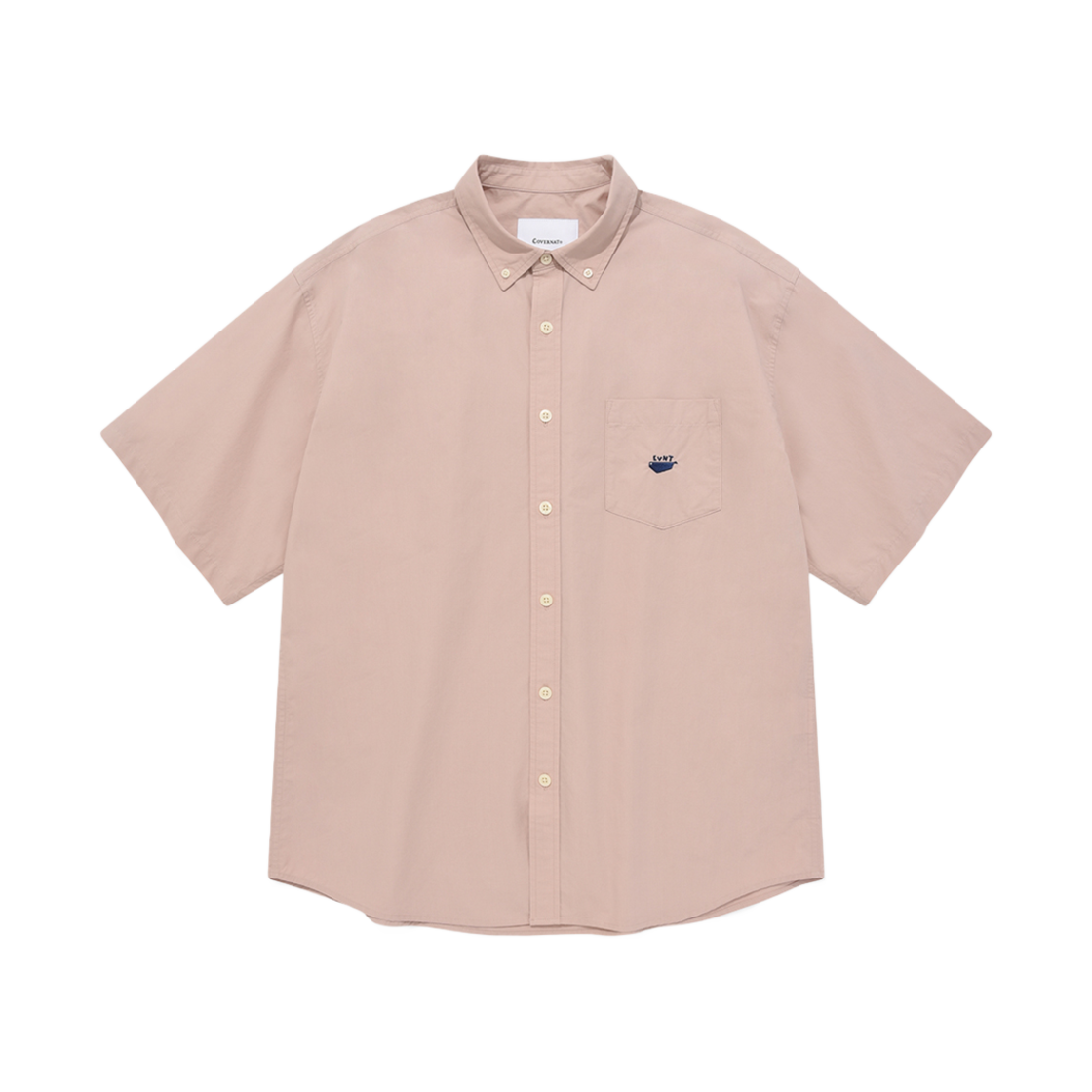 CO2302SS03PI Covernat Wale Logo Cotton Half Shirt Pink