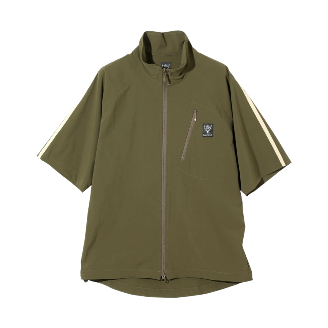 사우스2 웨스트8 SL 숏슬리브 지퍼 트레일 셔츠 브라운(South2 West8 SL S/S Zipped Trail Shirt Brown)