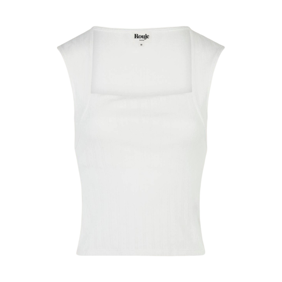 (W) 루즈 이론카 티셔츠 유니 블랑((W) Rouje Ilonka T-Shirt Uni Blanc) - 1