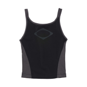 (W) Mischief Rhombus Color Blocked Sleeveless Black