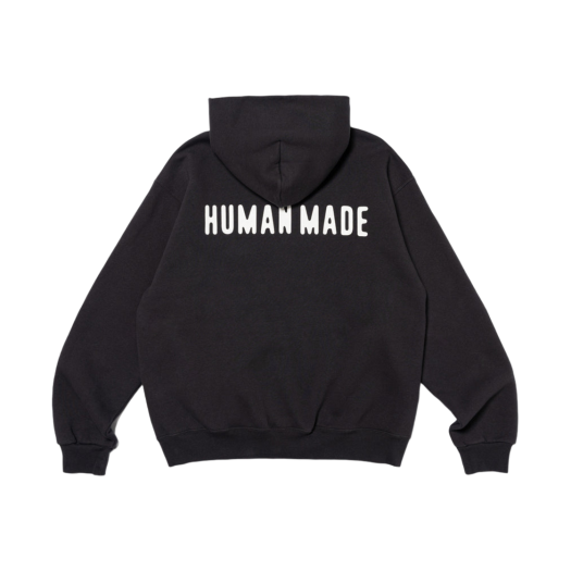 HM27CS033 Human Made Zip-Up Hoodie Black