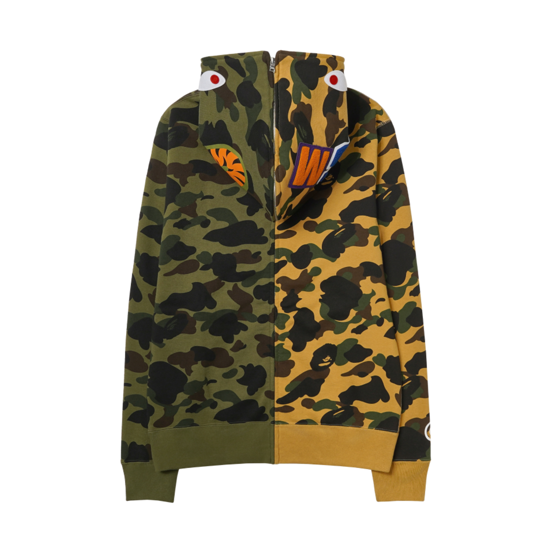 베이프 퍼스트 카모 세퍼레이트 샤크 풀 집 후드 그린(BAPE 1st Camo Separate Shark Full Zip Hoodie Green) - 3