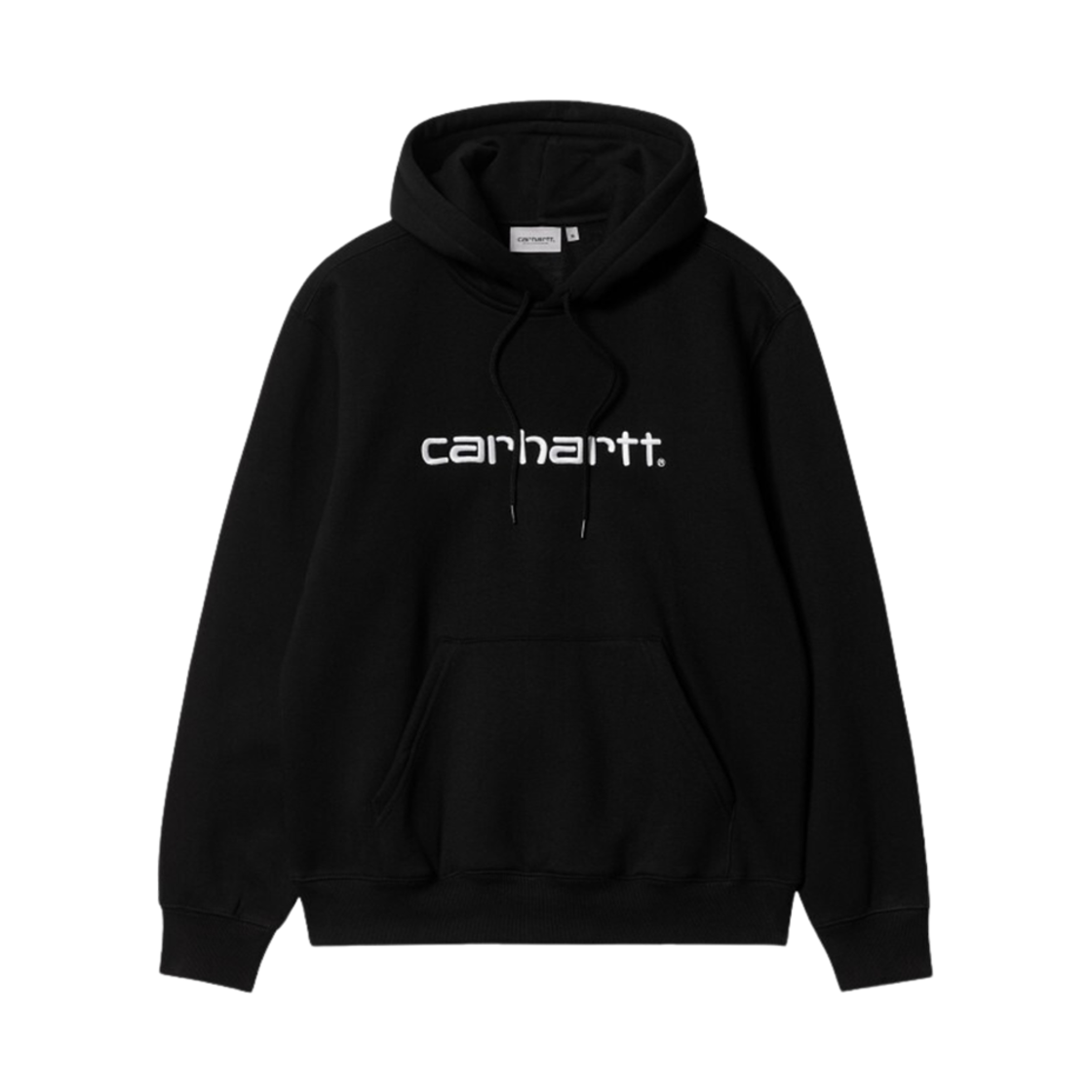 칼하트 WIP 후드 칼하트 스웨트셔츠 블랙 화이트(Carhartt WIP Hooded Carhartt Sweatshirt Black White)