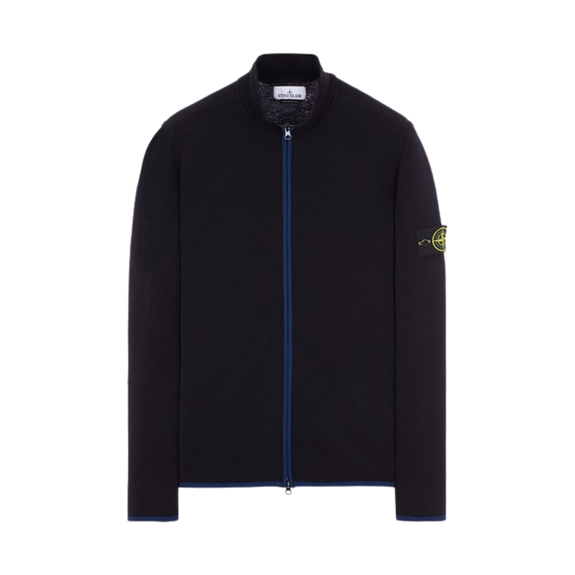 7915503A1-V0020 Stone Island 503A1 Stretch Wool Knit Cardigan Navy Blue - 23FW
