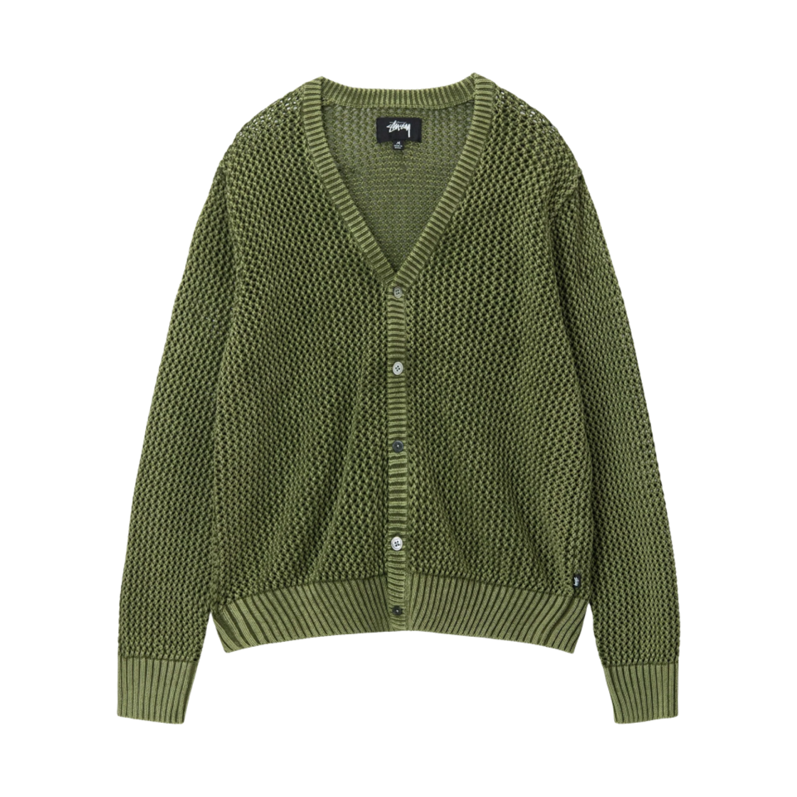 스투시 루즈 게이지 가디건 올리브(Stussy Loose Gauge Cardigan Olive) - 1