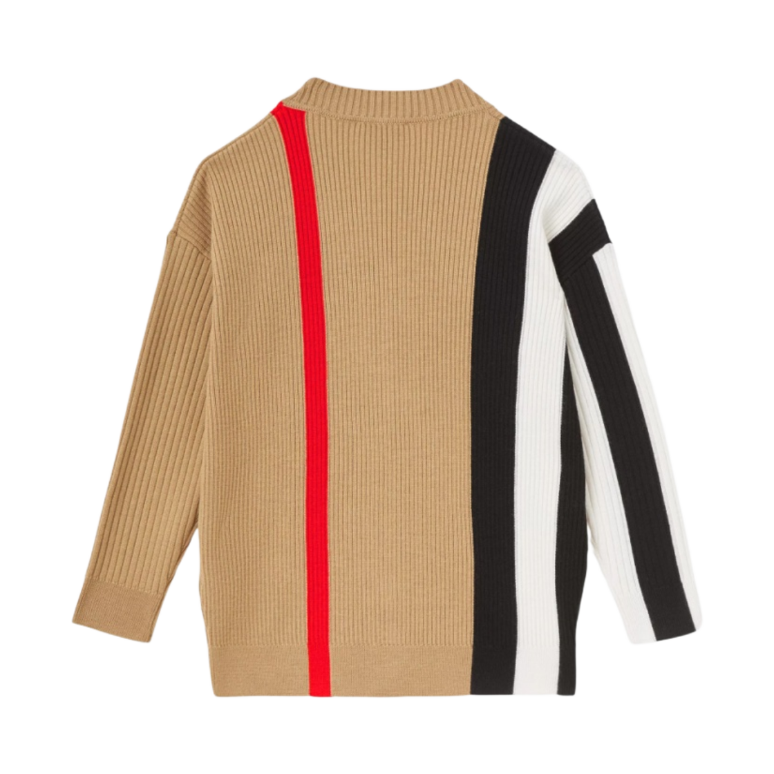 (키즈) 버버리 스트라이프 립 니트 울 가디건 아카이브 베이지((Kids) Burberry Striped Rib Knit Wool Cardigan Archive Beige) - 2