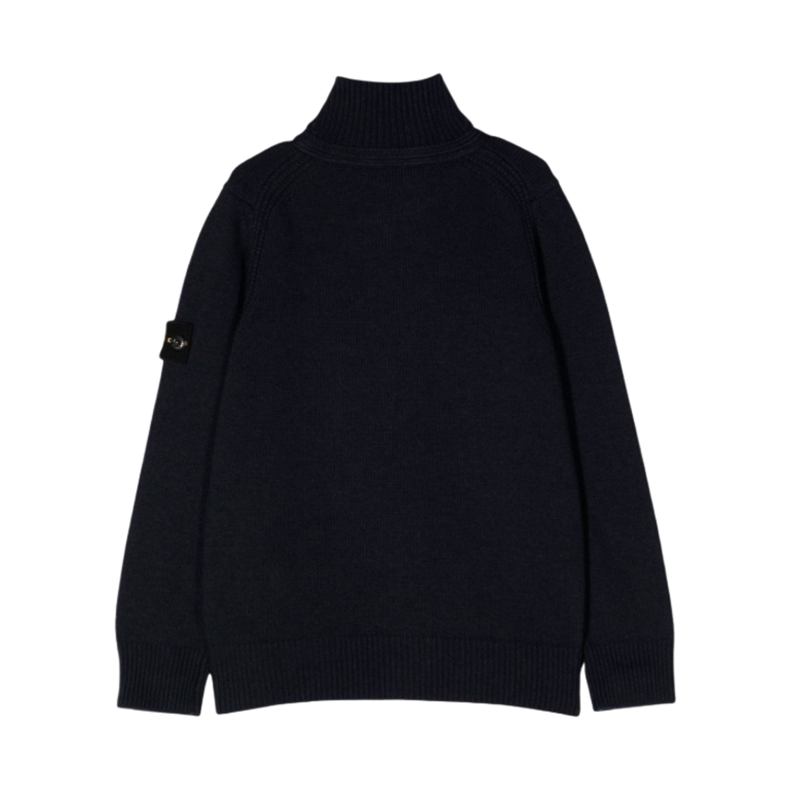 (키즈) 스톤 아일랜드 503A1 스타킹 스티치 캐시미어 울 니트 가디건 네이비 블루 - 22FW((Kids) Stone Island 503A1 Stocking Stitch Cashmere Wool Knit Cardigan Navy Blue - 22FW) - 2