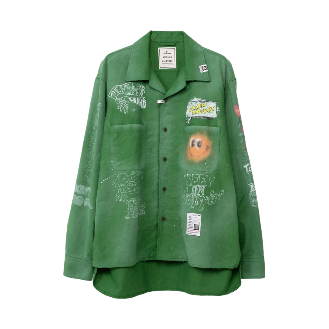 메종 미하라 야스히로 디스트레스드 셔츠 그린(Maison Mihara Yasuhiro Distressed Shirt Green) - 1