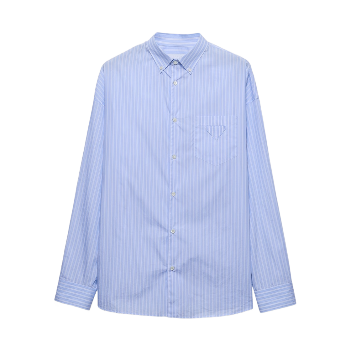 UCN593-16F0-F0K2U Prada Striped Cotton Shirt Astro White