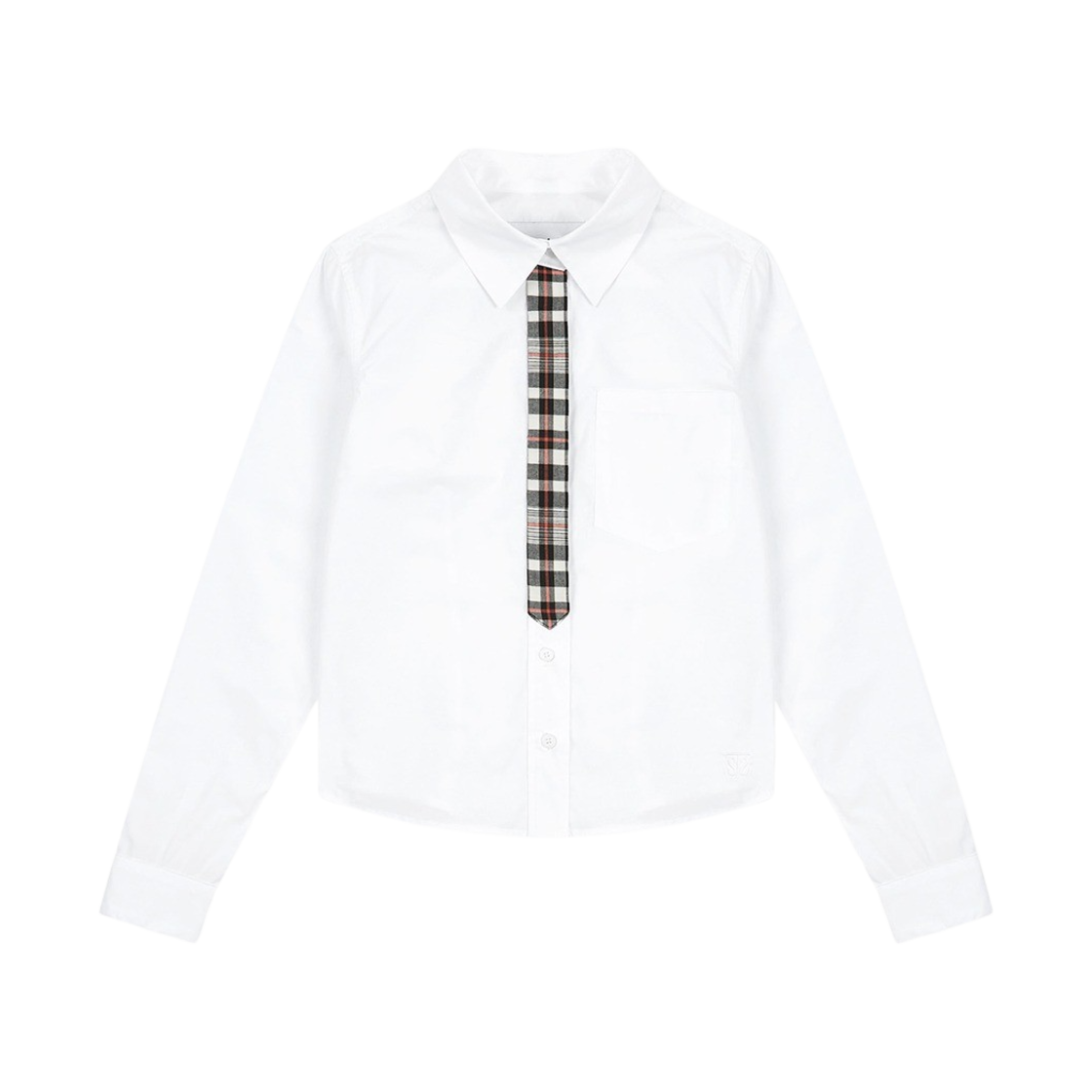 사파리스팟 1/2 루 베이스 스쿨 넥타이 셔츠 화이트