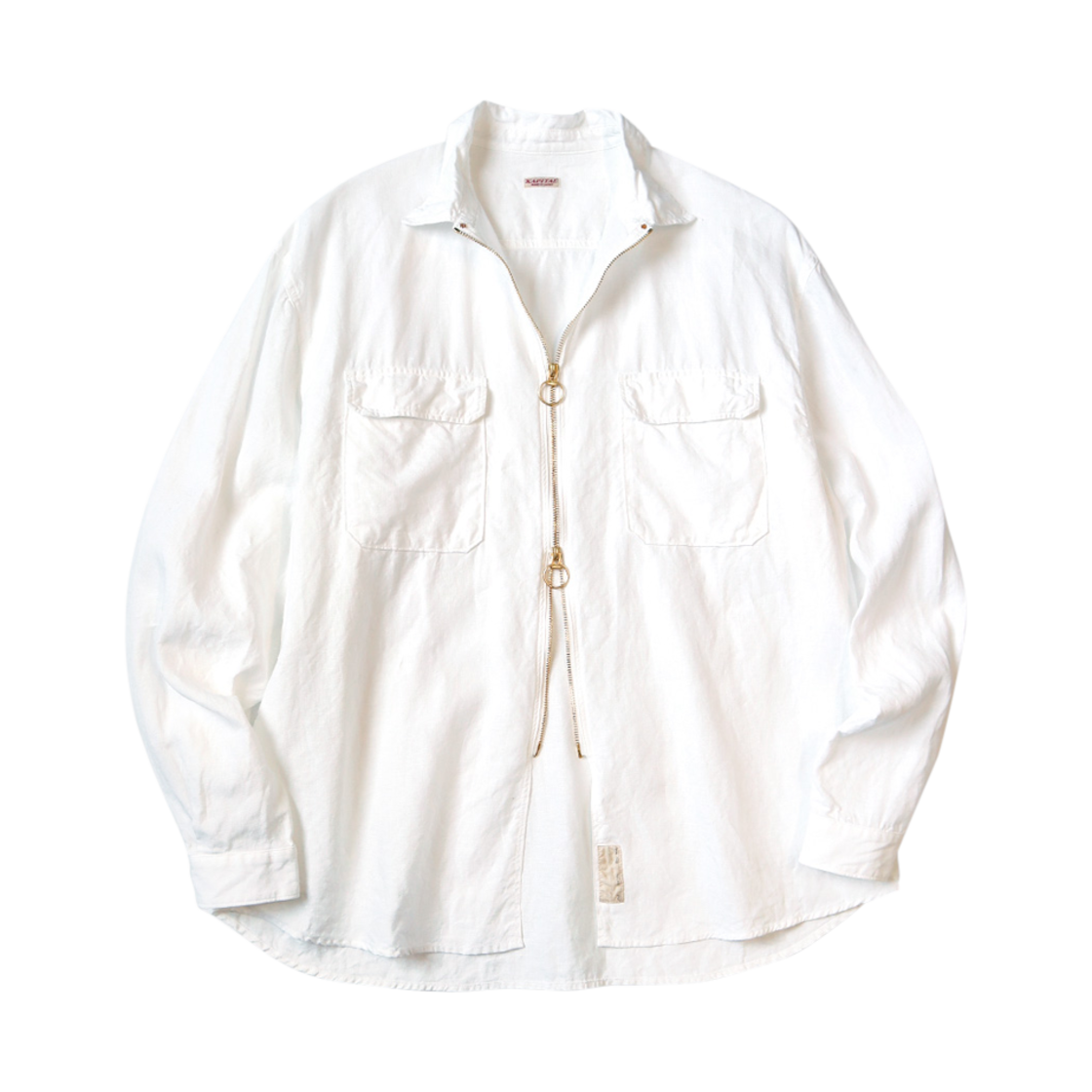 K2403LS040/EK-1749/LS Kapital Linen Drizzler Work Shirt White