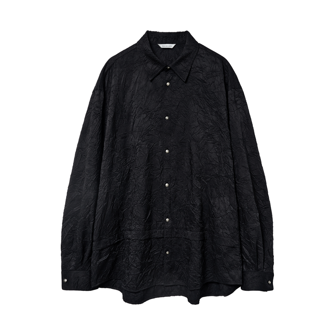 YPA25SSSHBK01 Youche SR Crinkle fold Shirts Black