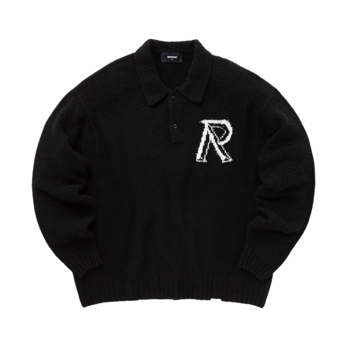 리프레젠트 이니셜 부클레 스웨터 제트 블랙(Represent Initial Boucle Sweater Jet Black) - 1