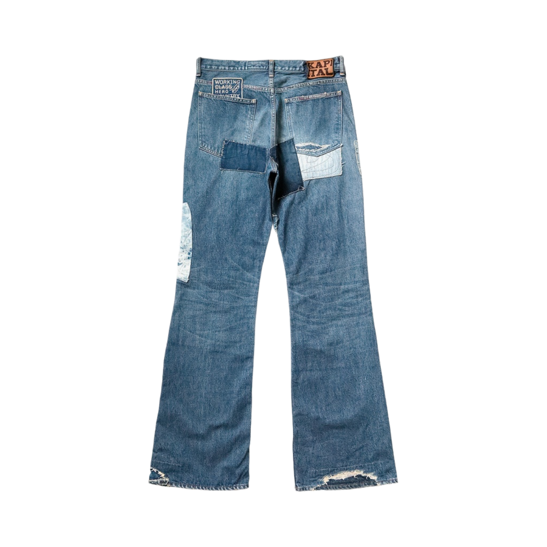 캐피탈 14온즈 데님 5P 랫 플레어 팬츠 인디고 (프로세싱)(Kapital 14 oz. Denim 5P Rat Flare Pants Indigo (Processing)) - 2