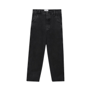 AMI Low Rise Wide Leg Alex Fit Denim Jeans Black