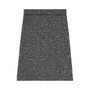 (W) Gucci Viscose Knit Skirt with Sequin Embroidery Black Silver