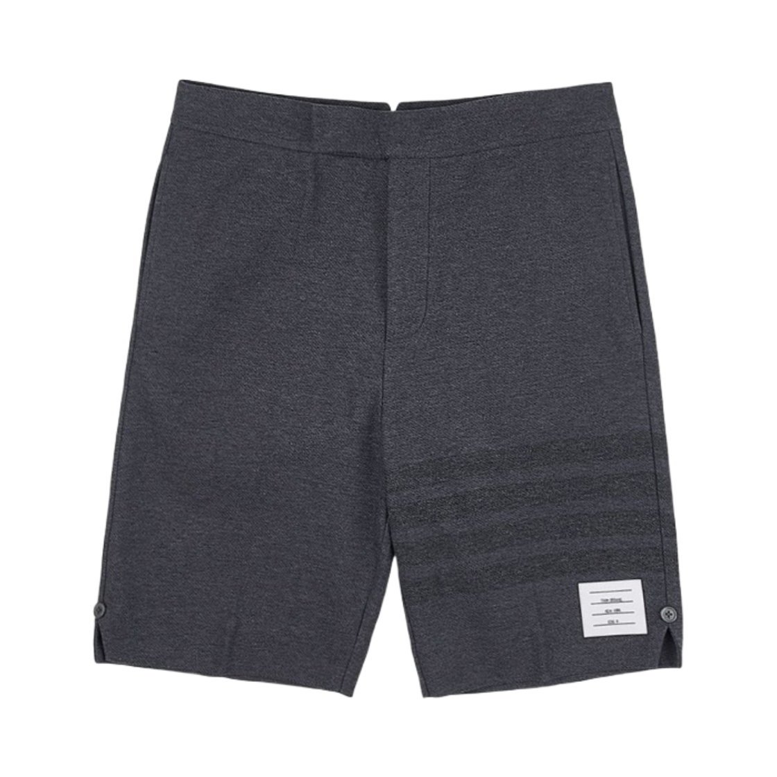 톰브라운 더블 페이스 테크 트윌 토널 사선 버뮤다 쇼츠 미디움 그레이