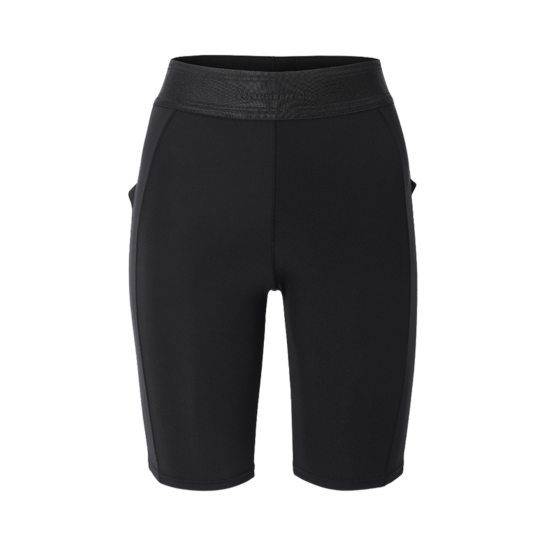 (W) 쓰리타임즈 에센셜 스포티 쇼츠 블랙((W) Threetimes Essential Sporty Shorts Black)