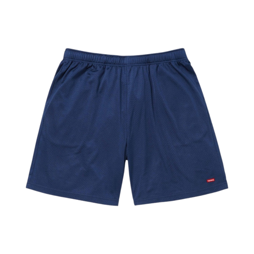 Supreme Small Box Baggy Mesh Short Navy - 24SS