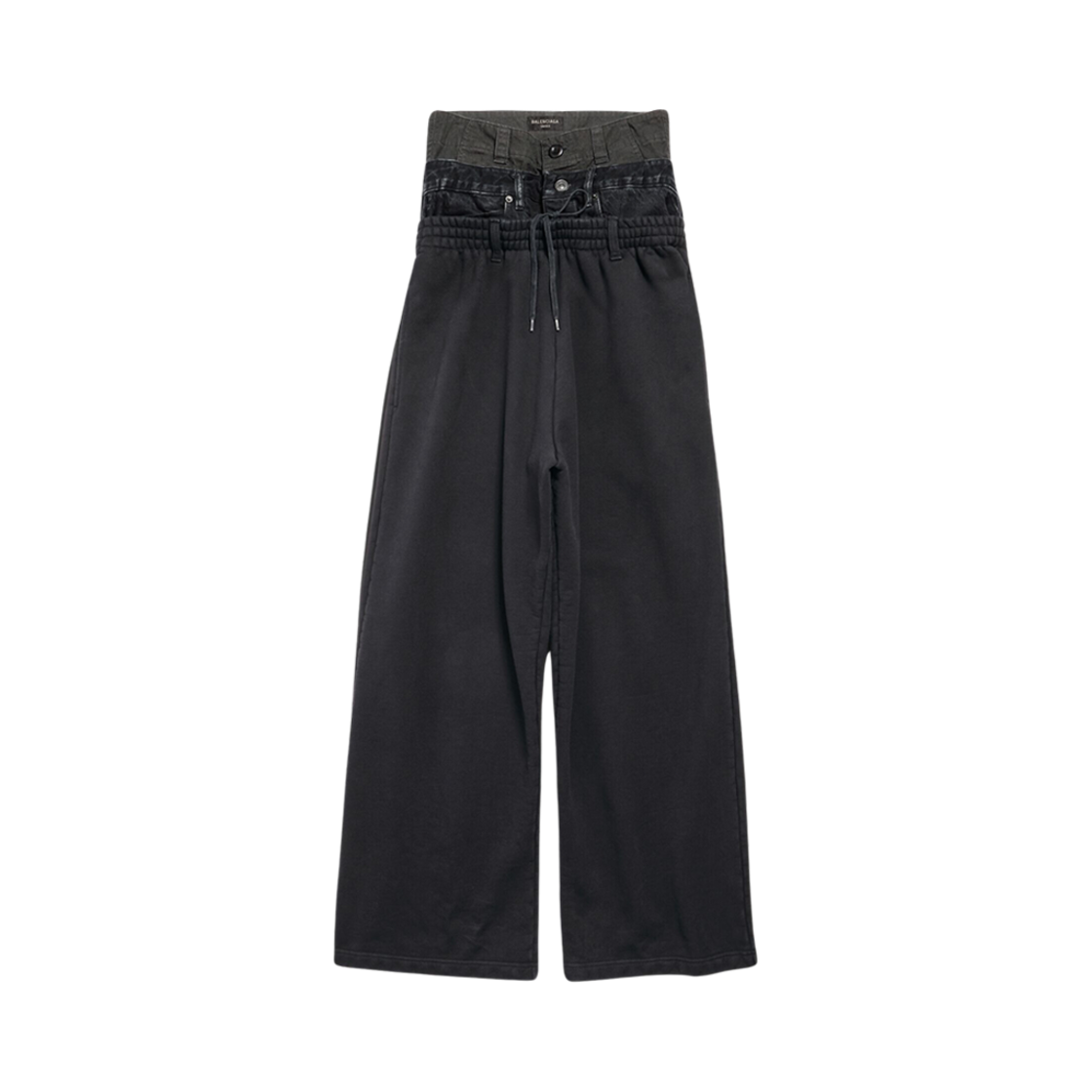 발렌시아가 레이어드 조깅 팬츠 블랙