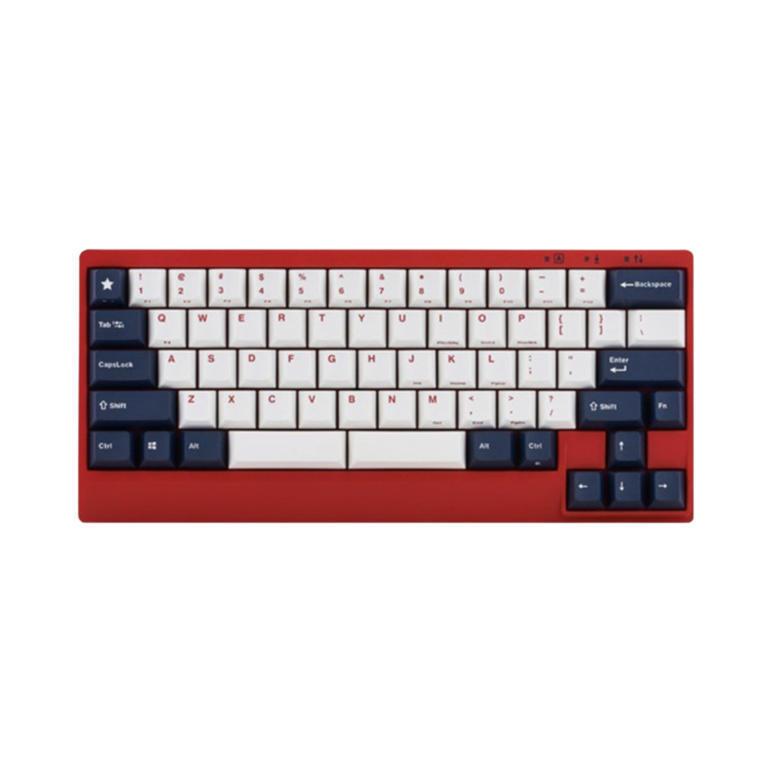 레오폴드 FC650MDS PD 유선 미니 기계식 키보드 화이트 블루스타 영문 자판 (국내 정식 발매 제품)(Leopold FC650MDS PD Wired Mini Mechanical Keyboard White Bluestar English Layout (Korean Ver.))