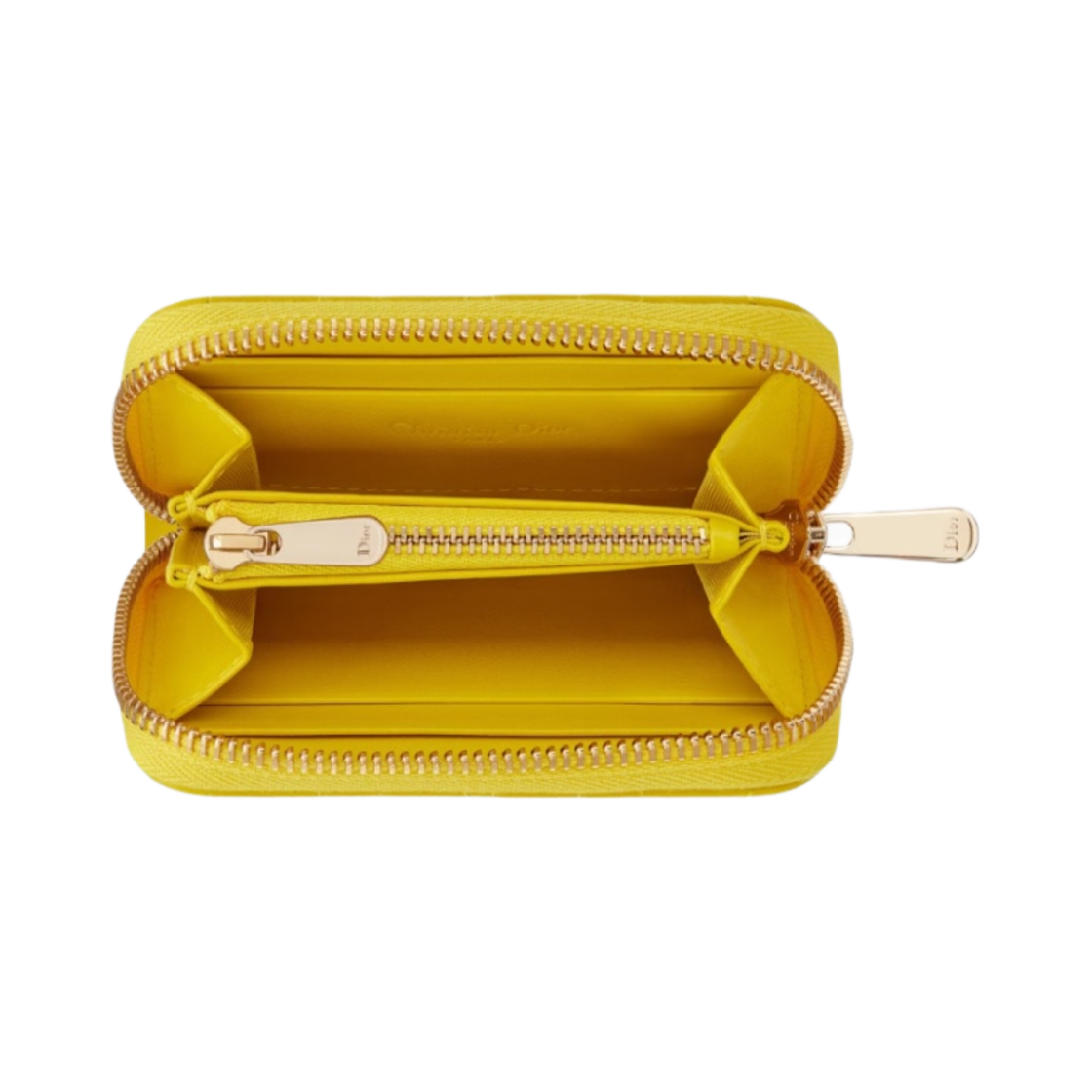 디올 스몰 레이디 보야저 코인 지갑 까나쥬 램스킨 옐로우(Dior Small Lady Voyageur Coin Purse Cannage Lambskin Yellow) - 2
