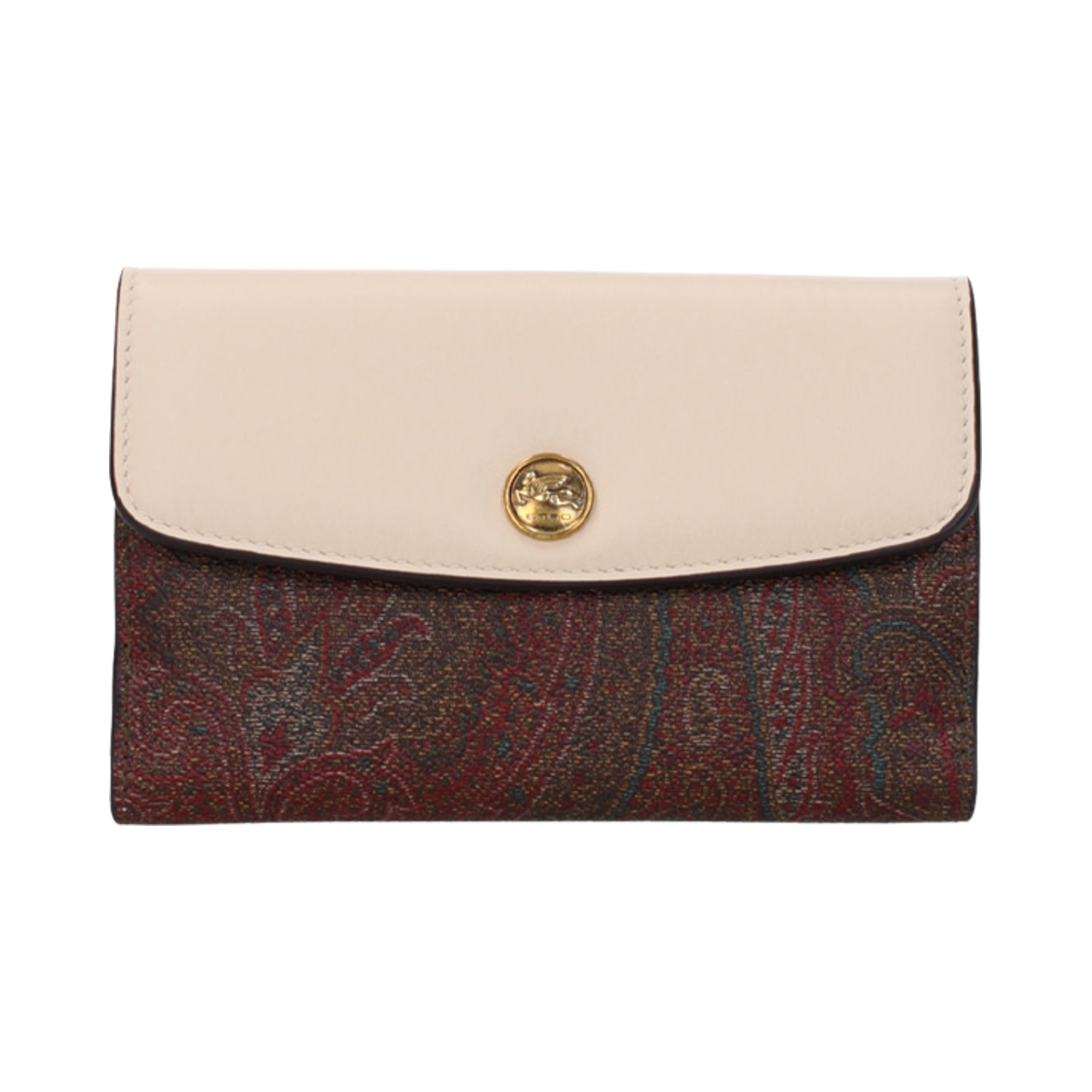 1P0408502800 Etro Paisley Wallet Brown Beige