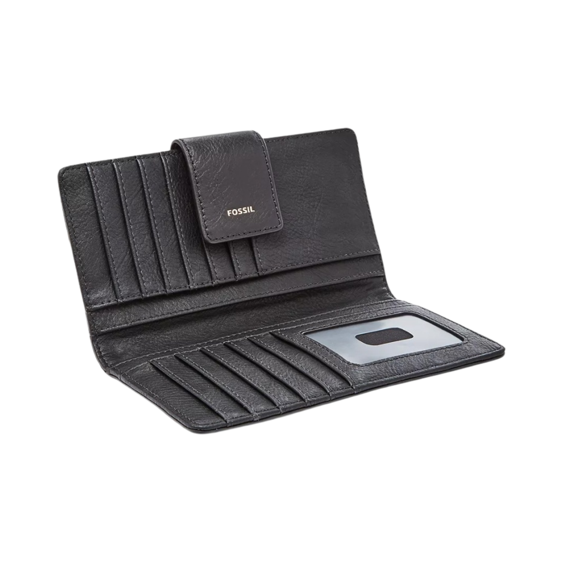 파슬 로건 레더 RFID 탭 클러치 지갑 블랙(Fossil Logan Leather RFID Tab Clutch Wallet Black) - 2