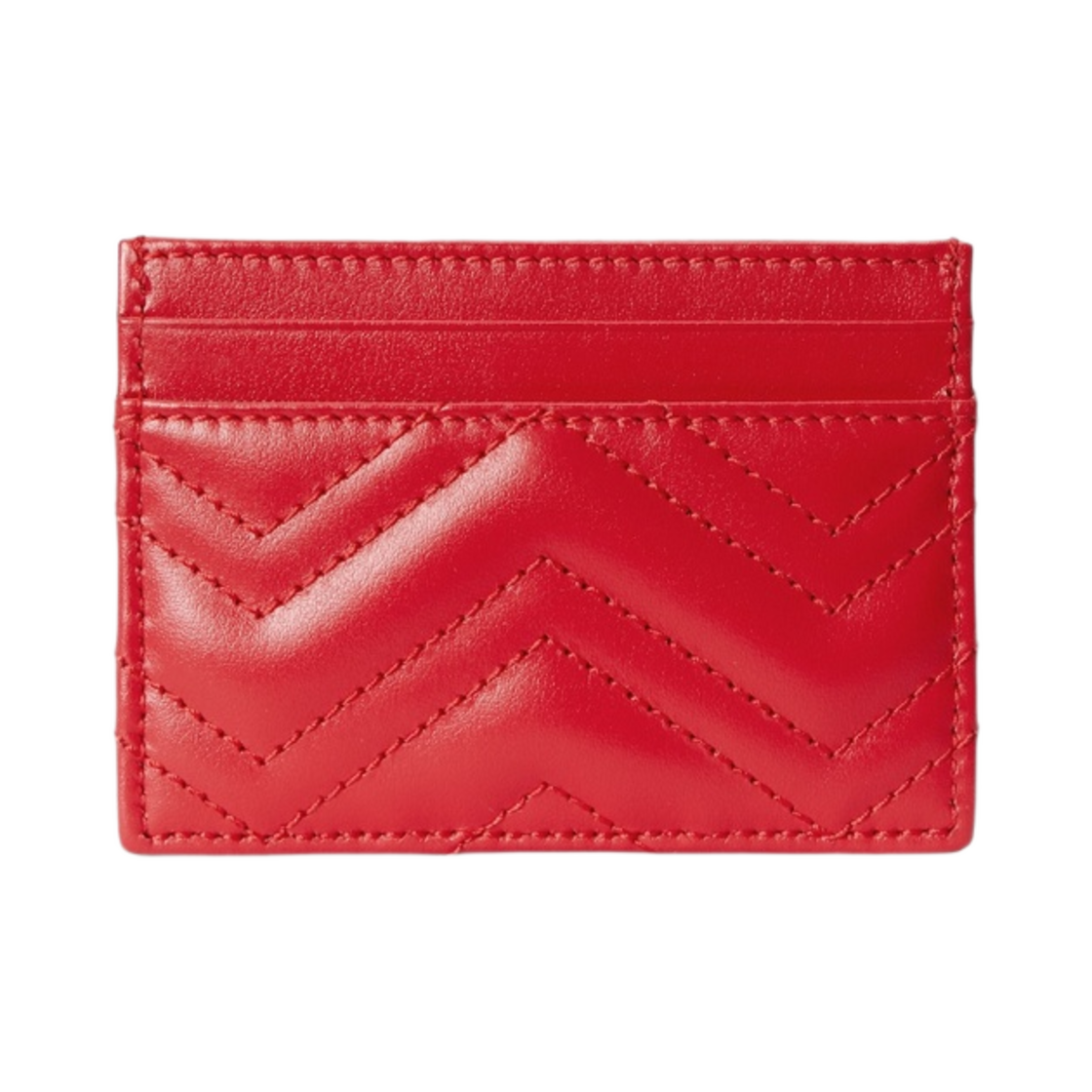 구찌 GG 마몽 마틀라세 카드 케이스 레드(Gucci GG Marmont Matelasse Card Case Red) - 2