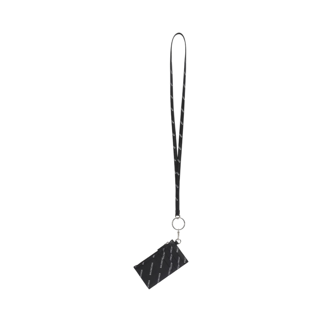 발렌시아가 리플렉티브 올오버 로고 캐쉬 카드 케이스 온 키체인 블랙(Balenciaga Cash Card Case On Keychain with Reflective Allover Logo Black) - 2